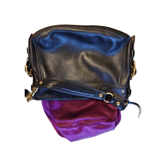 COACH CARLY Hobo Leather Shoulder Bag Black E0882-12671 EUC - Picture 8 of 13